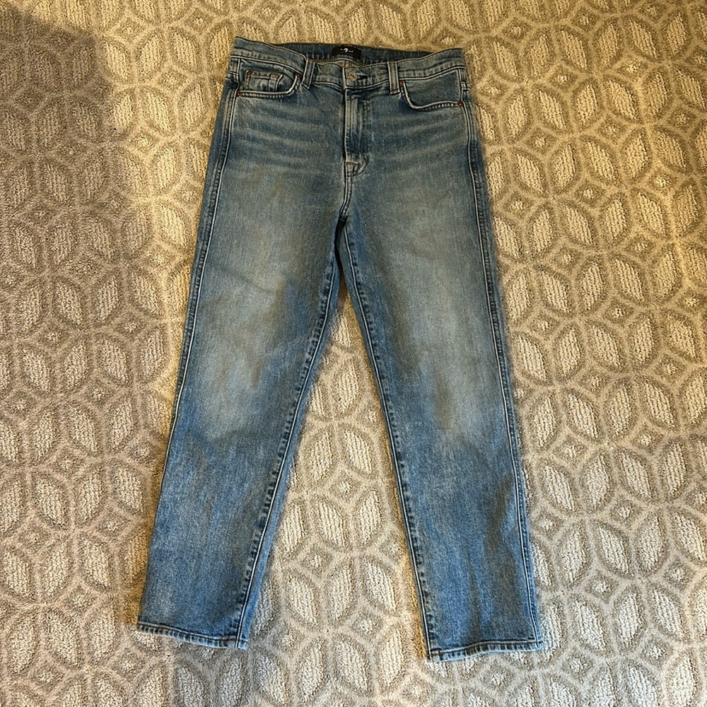 7 for all mankind’s women’s high waist straight jeans size: 29